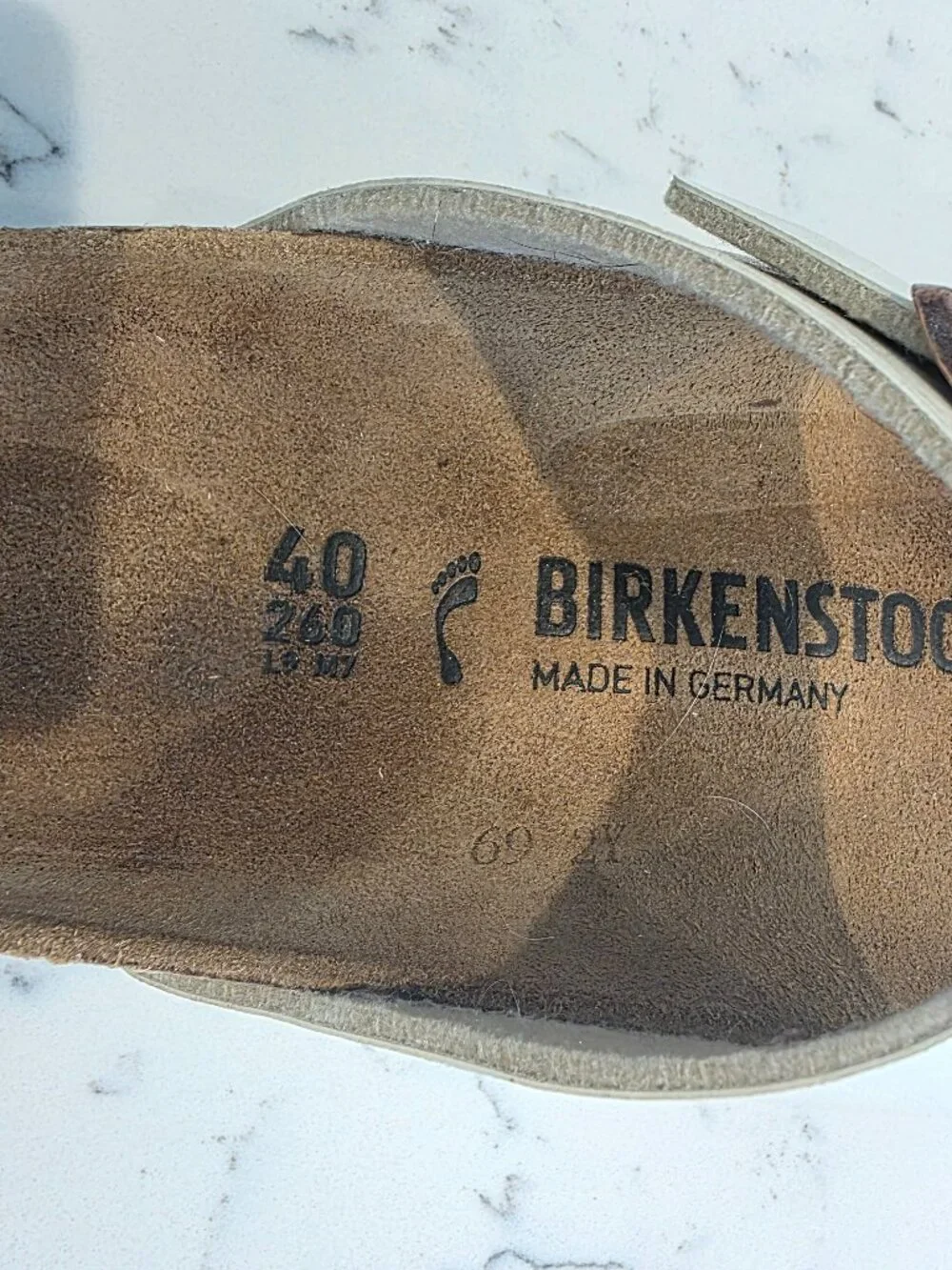 Birkenstock Sydney Sandal in Pearl White, Size 9, EUC - Picture 3 of 5